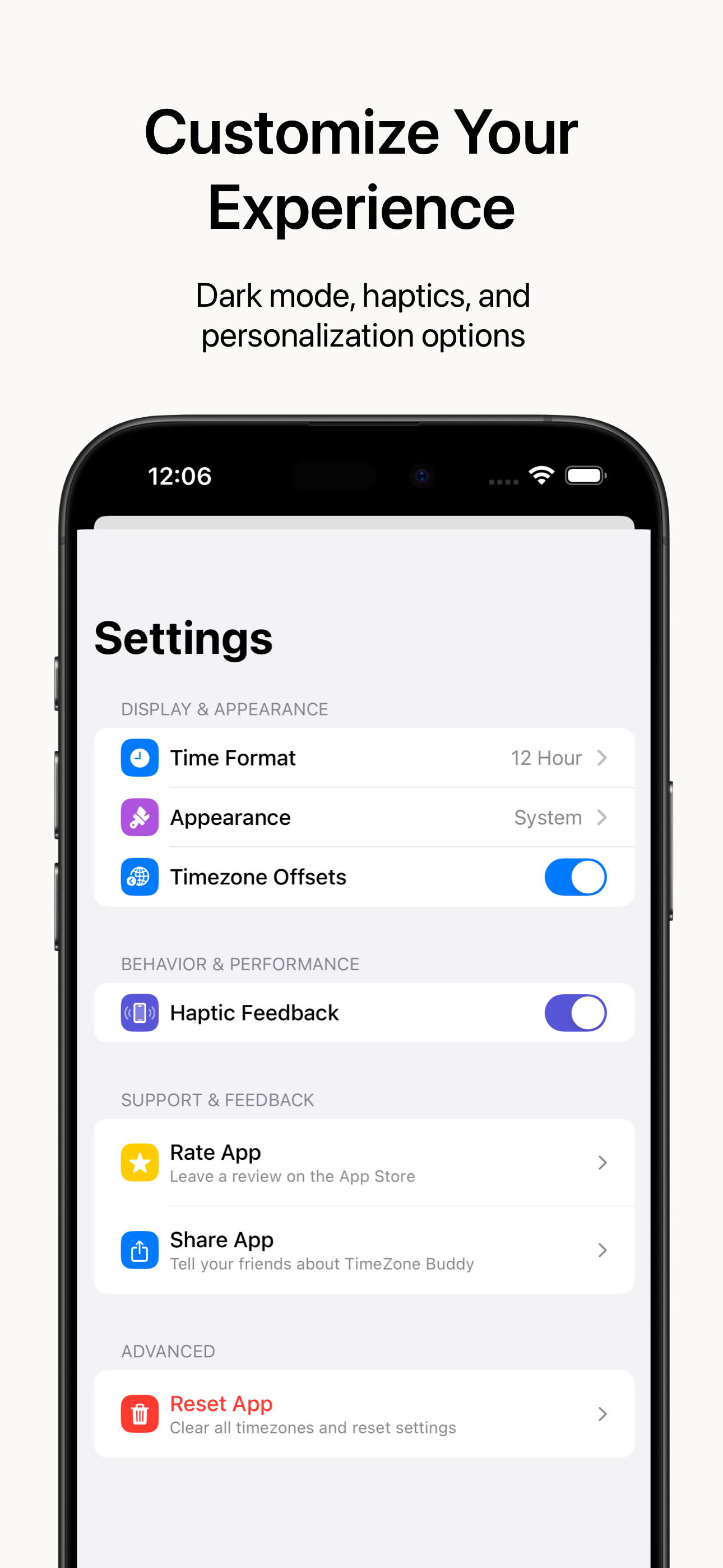 Customization Options
